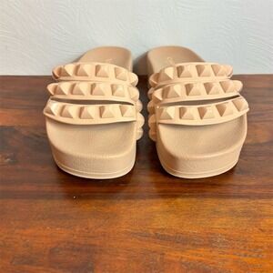 Carmen Sol Women's Pink Slide Sandals Size 8.5 Studded Slip-On